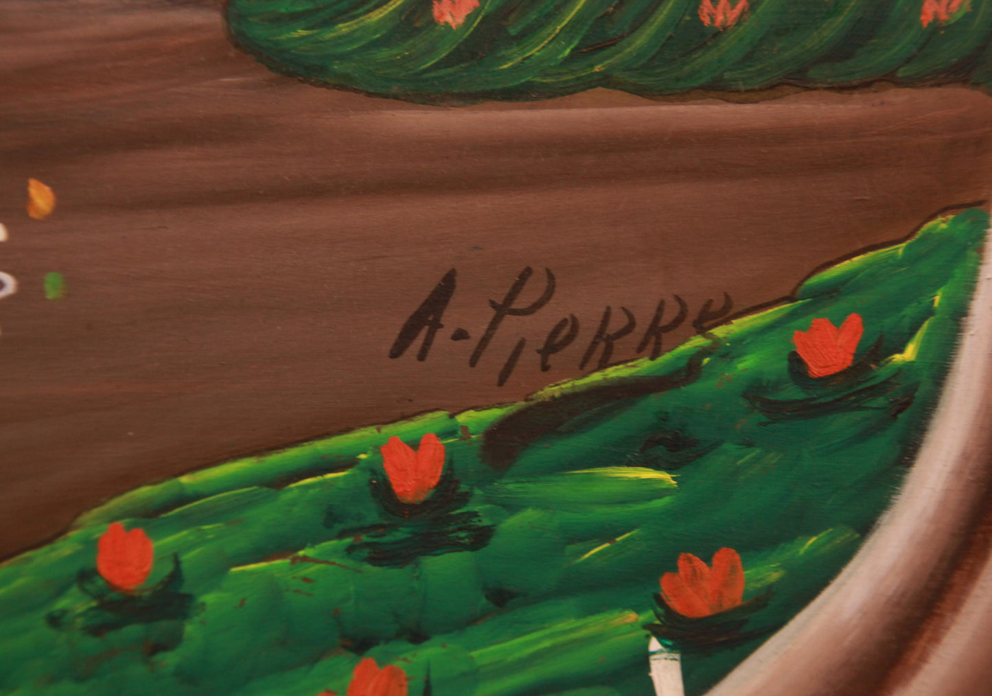 André Pierre (1914-2005) 16"x24" Ogoun, Erzulie Freda &amp; Dambala Wedo Huile sur toile #1PM