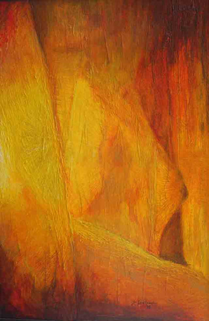 Claude Andy Saint Rome Labossiere 36"x24" "Cuerpo/Cuerpo" acrílico sobre lienzo #CASR9