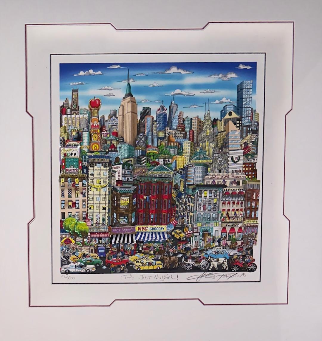 Charles Fazzino 26.5"x31.5" 1994 "Remembering 70s T.V" Mixed Media 3-D Graphic Art #1JN-MIA- Precio a consultar