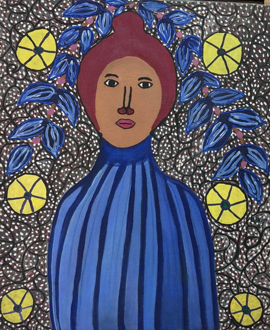 Denis Smith 36"x30" Spirits 1985 Acrílico sobre lienzo Enmarcado #1FC