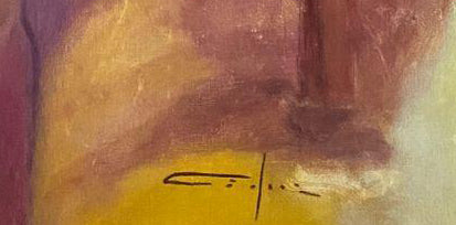 Dieudonné Cedor (1925-2010) 20"x12" Nature morte 1971 Huile sur carton non encadrée #1US-NY