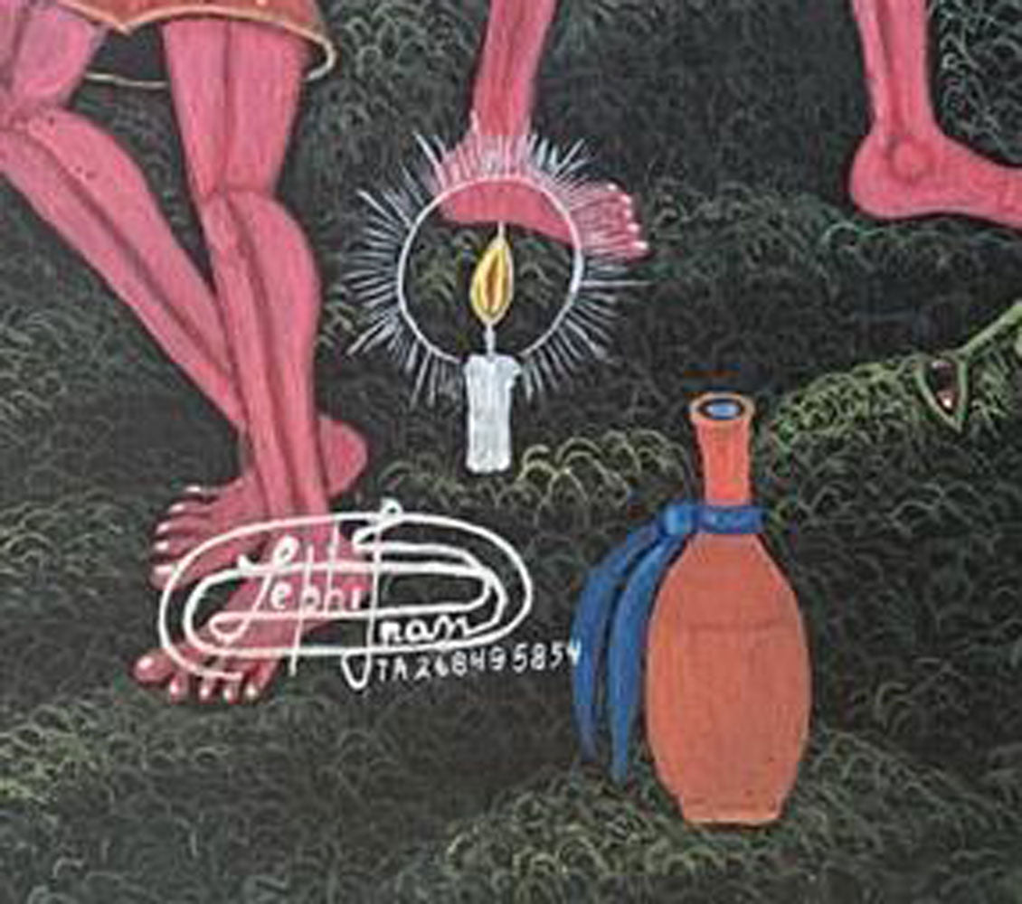 Frantz Zephirin 24"x20" Ceremony Ginin at Oloffson Hotel  2025 Oil on Canvas Unframed Painting  #40JN-HA