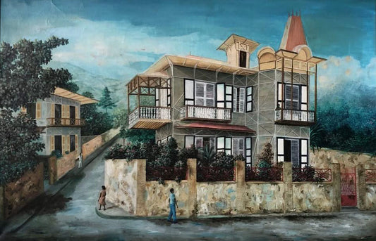 Galland Semerand (1953-2019) 24"x36" Gingerbread Oil on Canvas Unframed Painting #4-2-95GSN-NY