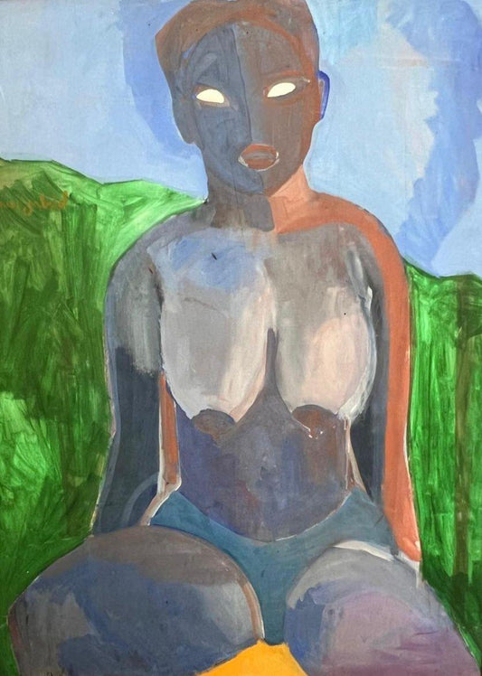 Jacques Gabriel (1934-1988) 40"x30" Nude  Oil on Masonite Painting #1CZ