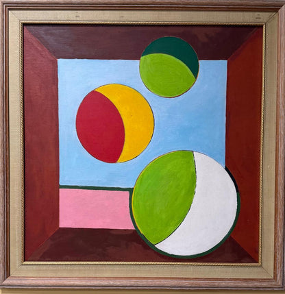 Jacques Gabriel (1934-1988) 16"x12" Dame avec des lunettes Huile sur peinture encadrée Masonite #1MES