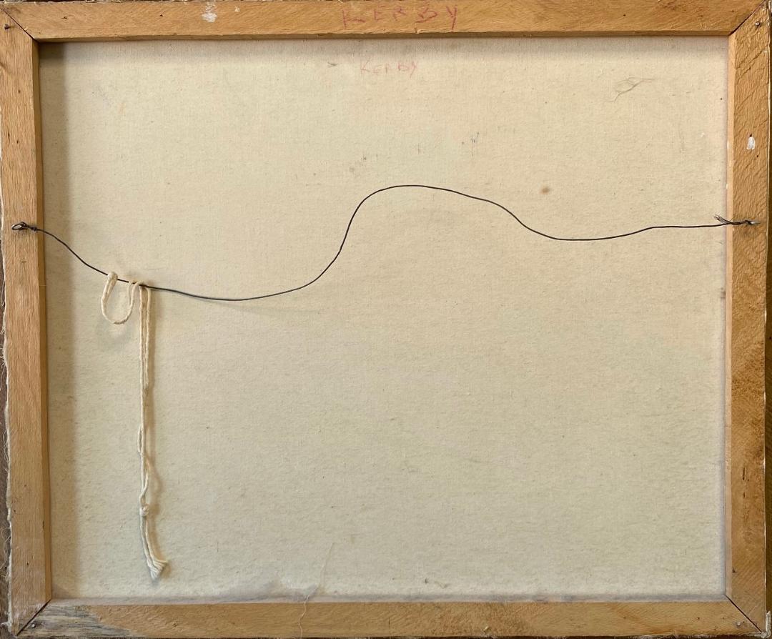 Kesnel Franklin 20"x24" Haitian Dice Game Scene c1979 Oil on Canvas Unframed Painting #1ML