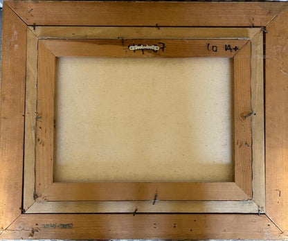 Yves Michaud 12"x16" Food Distribution 2001 Acrylic on Canvas Painting#1AK