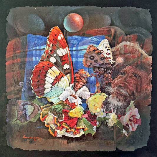 Lyonel Laurenceau 44"x44" Métamorphose Acrylique sur Toile #1GSN
