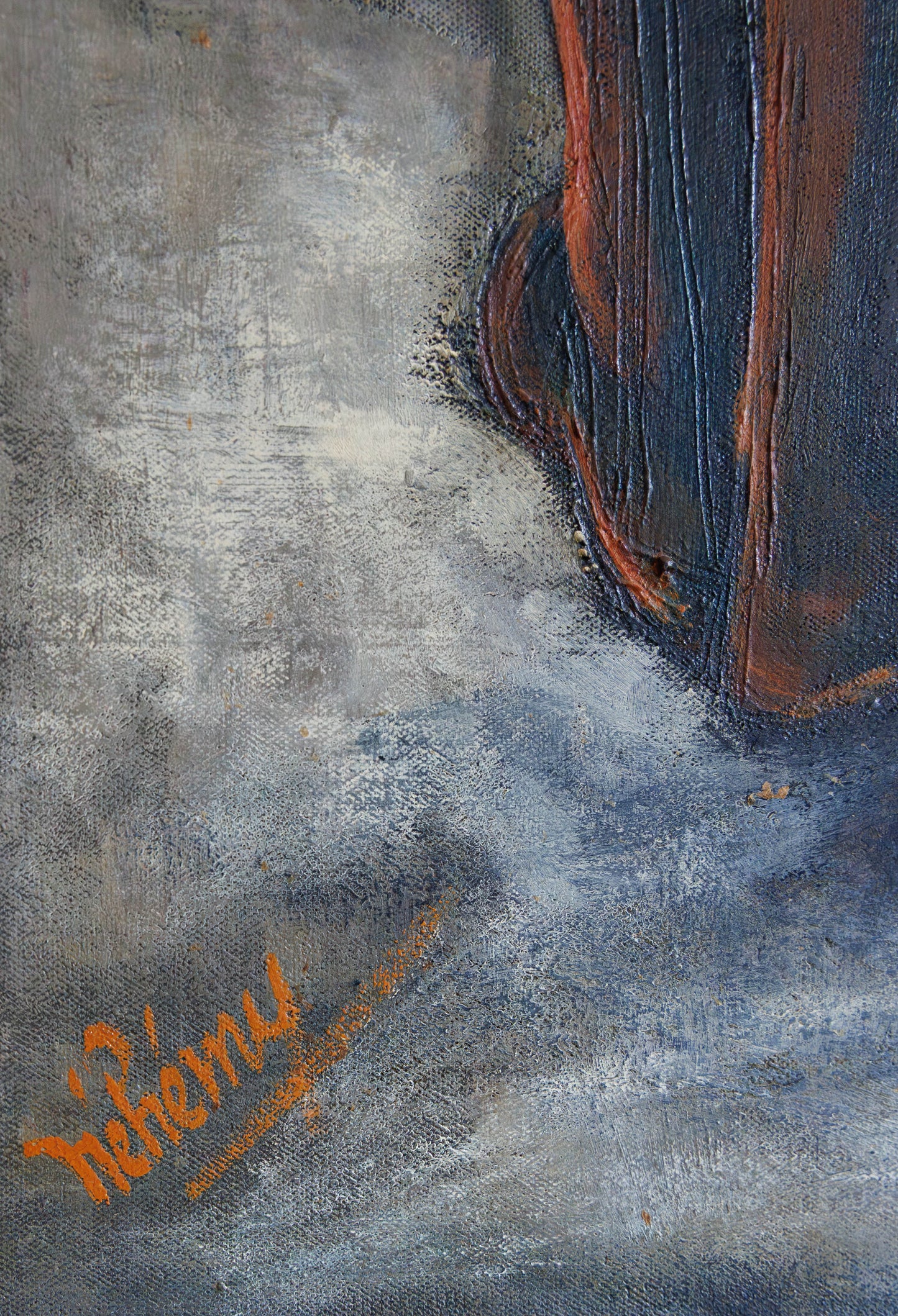Néhémy Jean (1931-2007) 16"x24" Marchand endormi 1969 Huile sur toile #2-2-95MFN