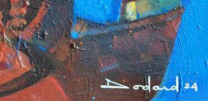 Philippe Dodard 24"x 24" L'Arbre de Vie 2024 Acrylic on Canvas Unframed Painting #34JN-HA