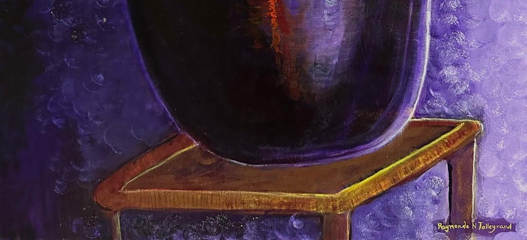 Raymonde Talleyrand 24"x20" Between Light & Shade 2024 Acrylic on Canvas Unframed Painting #2
