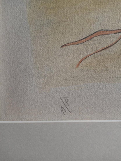 Rigaud Benoit (1911-1986) 32"x24" Reine Des Etoiles Serigrafía coloreada A/P bajo vidrio #1KH