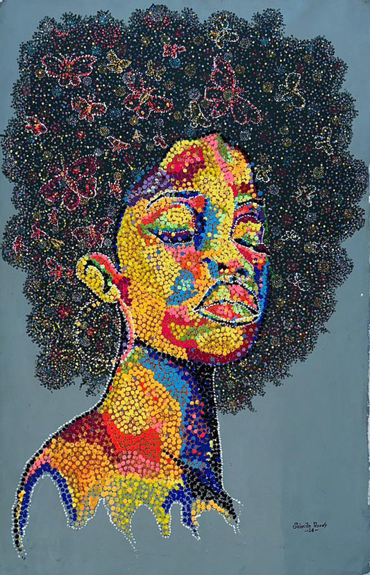 Roody Saincila 48"x30" L'Estime De Soi (Self-Esteem) 2024 Acrylic on Canvas Painting #4RS