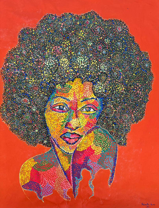 Roody Saincila 60"x50" "Le Defi" (The Challenge) 2024 Acrylic on Canvas Painting #1RS