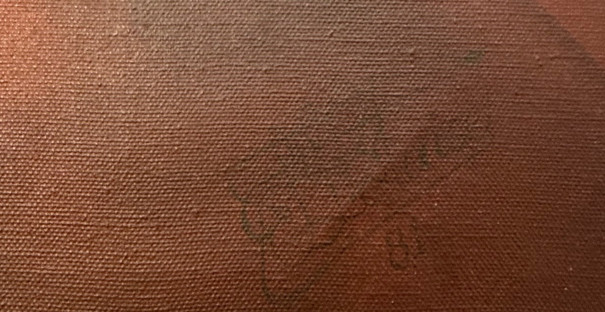 Saint-Louis Blaise (Haitian, 1956-1993) 40"x30"  Mystical Female Figure 1981 Oil on Canvas Unframed Painting #1CZ