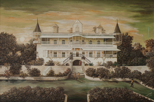 Galland Semerand (1953-2019) 24"x36" Oloffson Hotel 1981 Oil on Canvas Painting #8-3-95GN-HA-Foundation Marie & Georges S. Nader