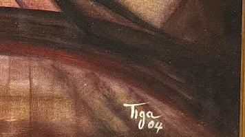 Jean-Claude Garoute "TIGA" (1936-2006) 24"x18" Imaginación 2004 Acrílico sobre lienzo #1EB