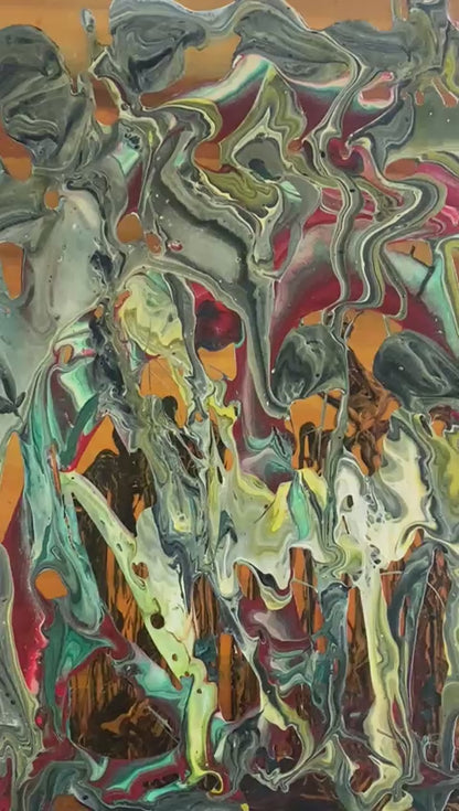 Franck Etienne- Franketienne 32"x24" Surcharge 2023 Acrylic on Board Unframed Painting #4JN-HA