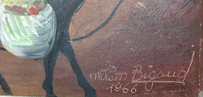 Signature “Wilson Bigaud” and date 1966 at lower right of a Wilson Bigaud painting
