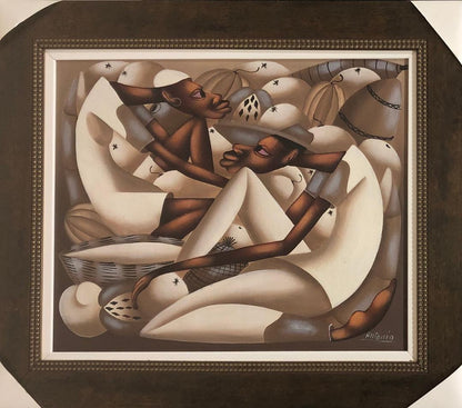 Antonio 20"x24" Comerciantes Óleo sobre lienzo Enmarcado #1FC