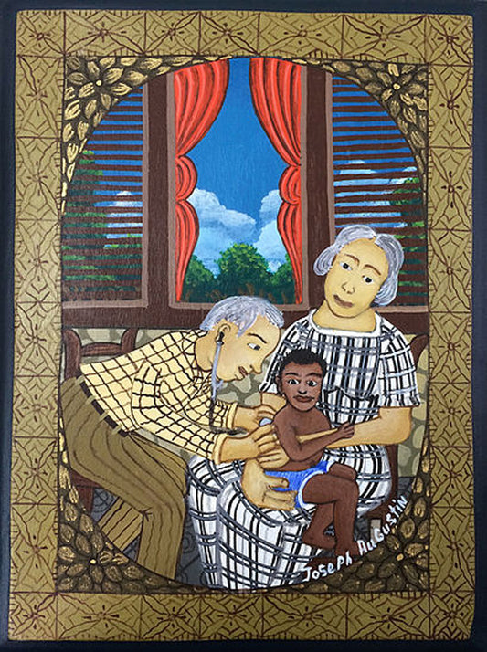 Joseph Augustin 10"x8" Una visita al aceite del doctor en Masonite #1403GN-HA