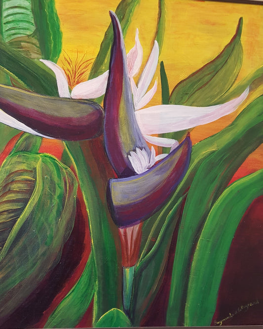Raymonde Talleyrand 24"x20" Aves del Paraíso 2015 Acrílico sobre Lienzo #3