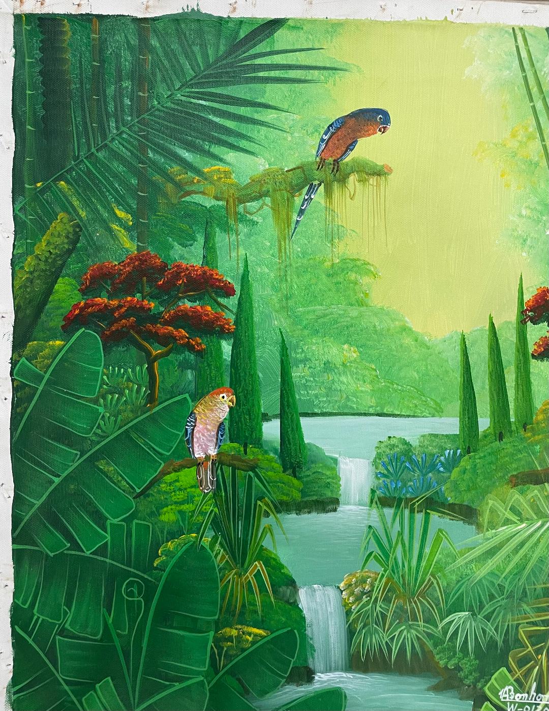 Albott Bonhomme 20"x16" Los pájaros en reposo 2021 Acrílico sobre lienzo #16MFN