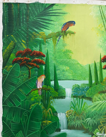 Albott Bonhomme 20"x16" Los pájaros en reposo 2021 Acrílico sobre lienzo #16MFN