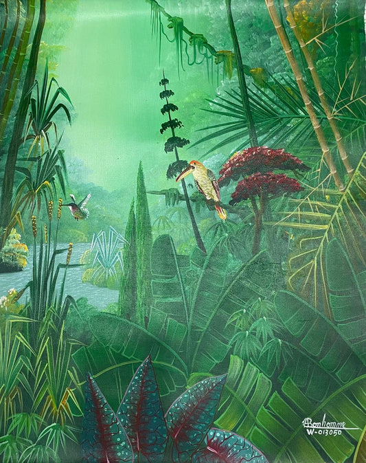 Albott Bonhomme 20"x16" El pájaro volador 2021 Acrílico sobre lienzo #15MFN