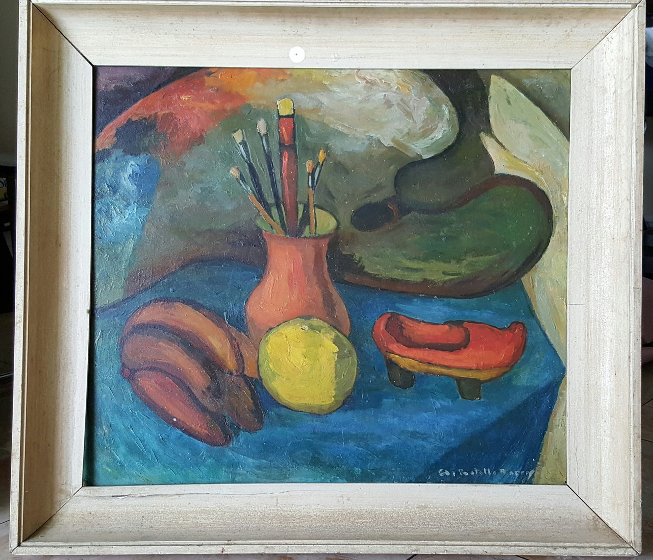 Ángel Botello (1913-1986) 21"x23" Bodegón Óleo sobre Masonite #3-3-96GSN-NY
