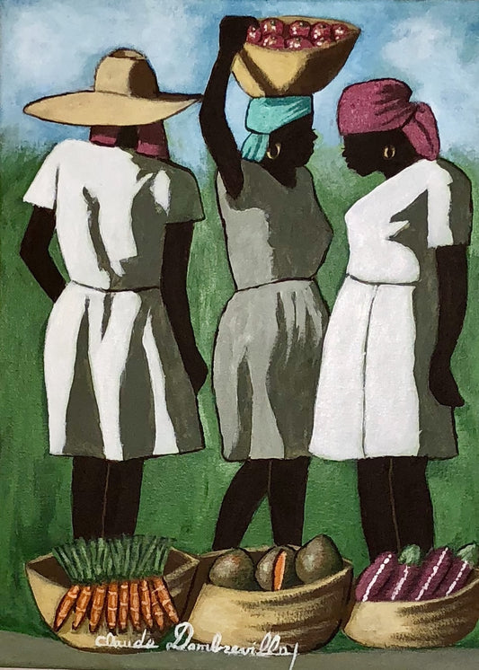 Claude Dambreville 16"x12" La lucha 2018 Acrílico sobre lienzo #11MFN