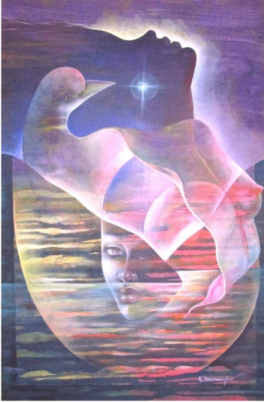 Albert Desmangles 36"x24" Glorioso Acrílico sobre Lienzo #J4-HA