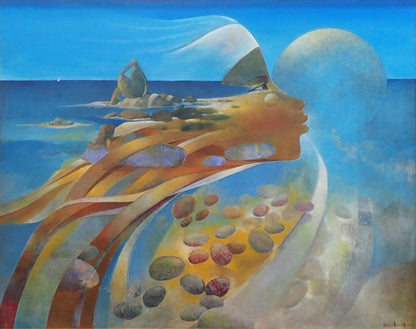 Philippe Dodard 60"x48" L'Espoir 1984 Acrílico sobre Masonite #1EB