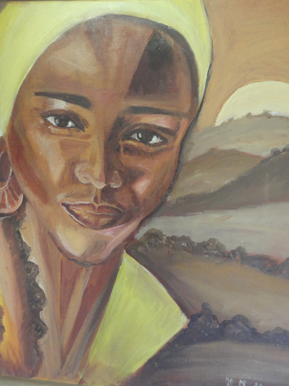 Micheline Dusseck 28.75" x 24" Mujer madura Óleo sobre lienzo #6CMD