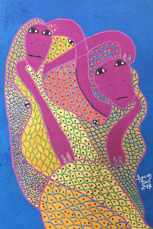 Levoy Exil 24"x16" The Couple Spirit 2017 Acrílico sobre lienzo #5MFN
