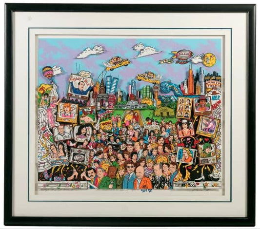 Charles Fazzino 26.5"x31.5" 1994 "Remembering 70s T.V" Mixed Media 3-D Graphic Art #1JN-MIA- Precio a consultar