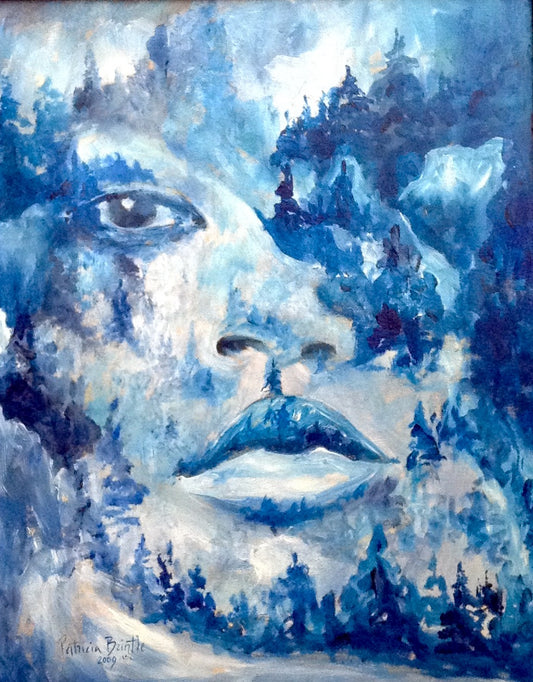 Patricia Brintle 20"x16" 2009 Korant Dios del invierno Acrílico sobre lienzo #1MFN