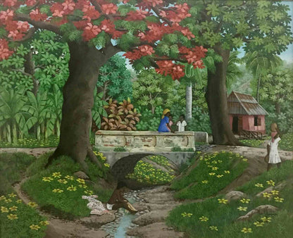 Max Gerbier 20"x24" Romance 1981 Óleo sobre lienzo #1-2-95MFN