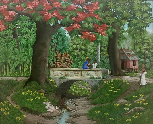 Max Gerbier 20"x24" Romance 1981 Óleo sobre lienzo #1-2-95MFN