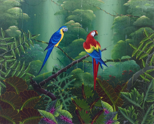 Jacques Geslin 24"x 30" Paraíso Óleo sobre lienzo #2203GN-HA