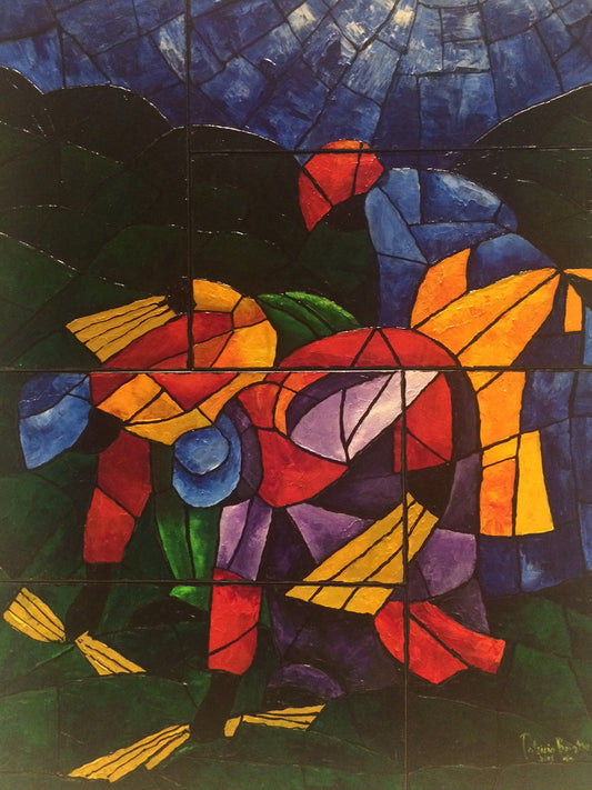 Patricia Brintle 48"x36" Gleaners 2017 Acrílico sobre lienzo #4PB