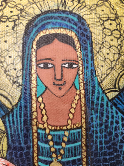 Ismael Saincilus (1940-2000) 20"x16" Madonna Óleo sobre lienzo #4-2-95MFN