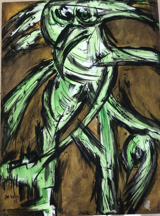Sebastien Jean (1980-2020) 38"x29" Sin título 2015 Acrílico sobre lienzo #1KC-HA