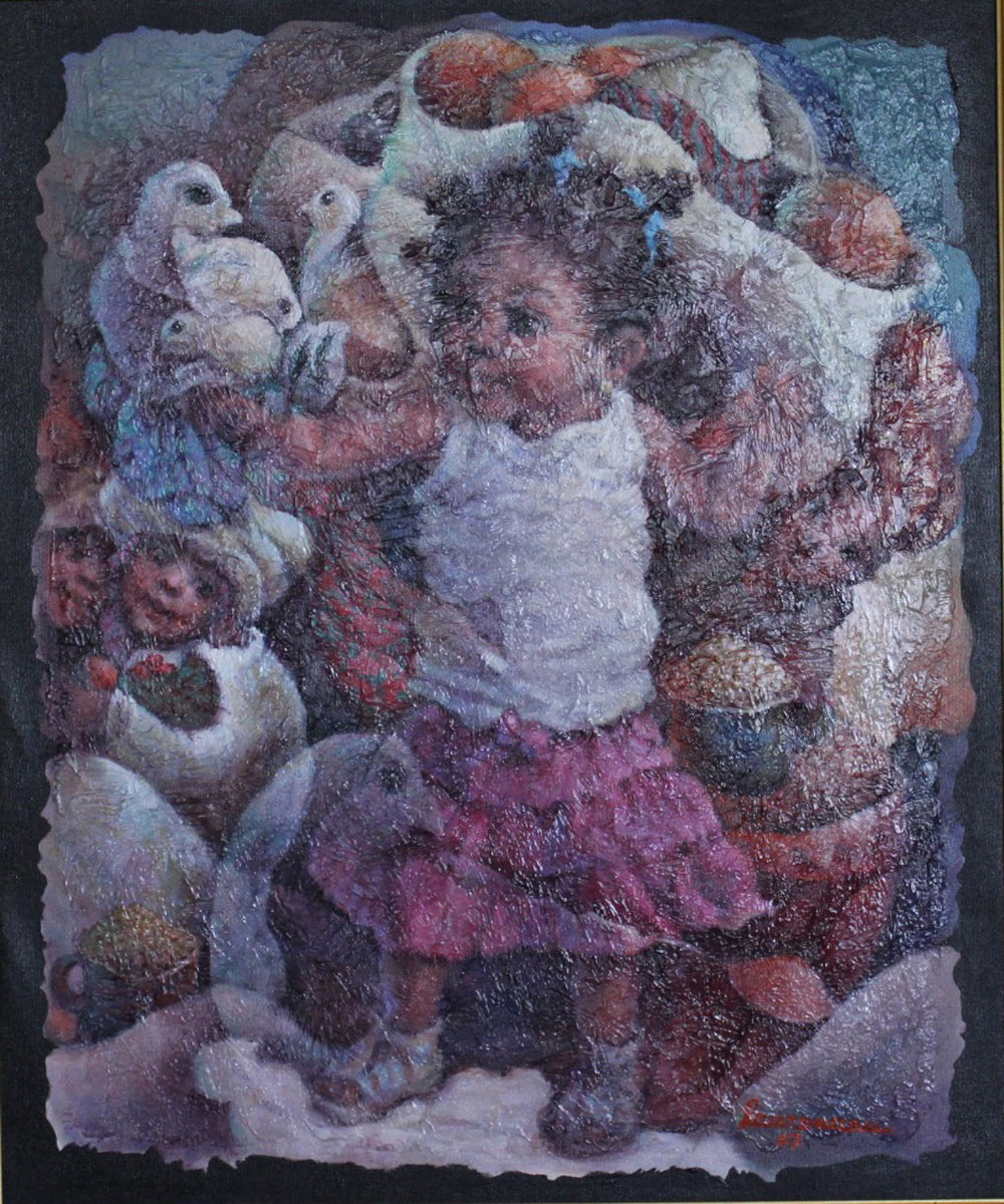 Lyonel Laurenceau 24"x20" Child's Play 2007 Acrílico sobre lienzo #5MFN
