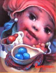 Lyonel Laurenceau 10"x8" Niño de Haití 2006 Acrílico sobre lienzo #3MFN