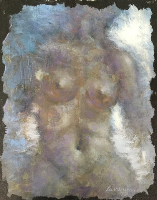 Lyonel Laurenceau 16"x20 Desnudo 1973 Acrílico sobre lienzo #15-3-96GSN-NY
