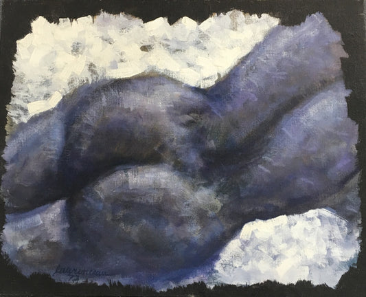 Lyonel Laurenceau 16"x20" Bottoms Up 1973 Acrílico sobre lienzo #20-3-96GN-HA