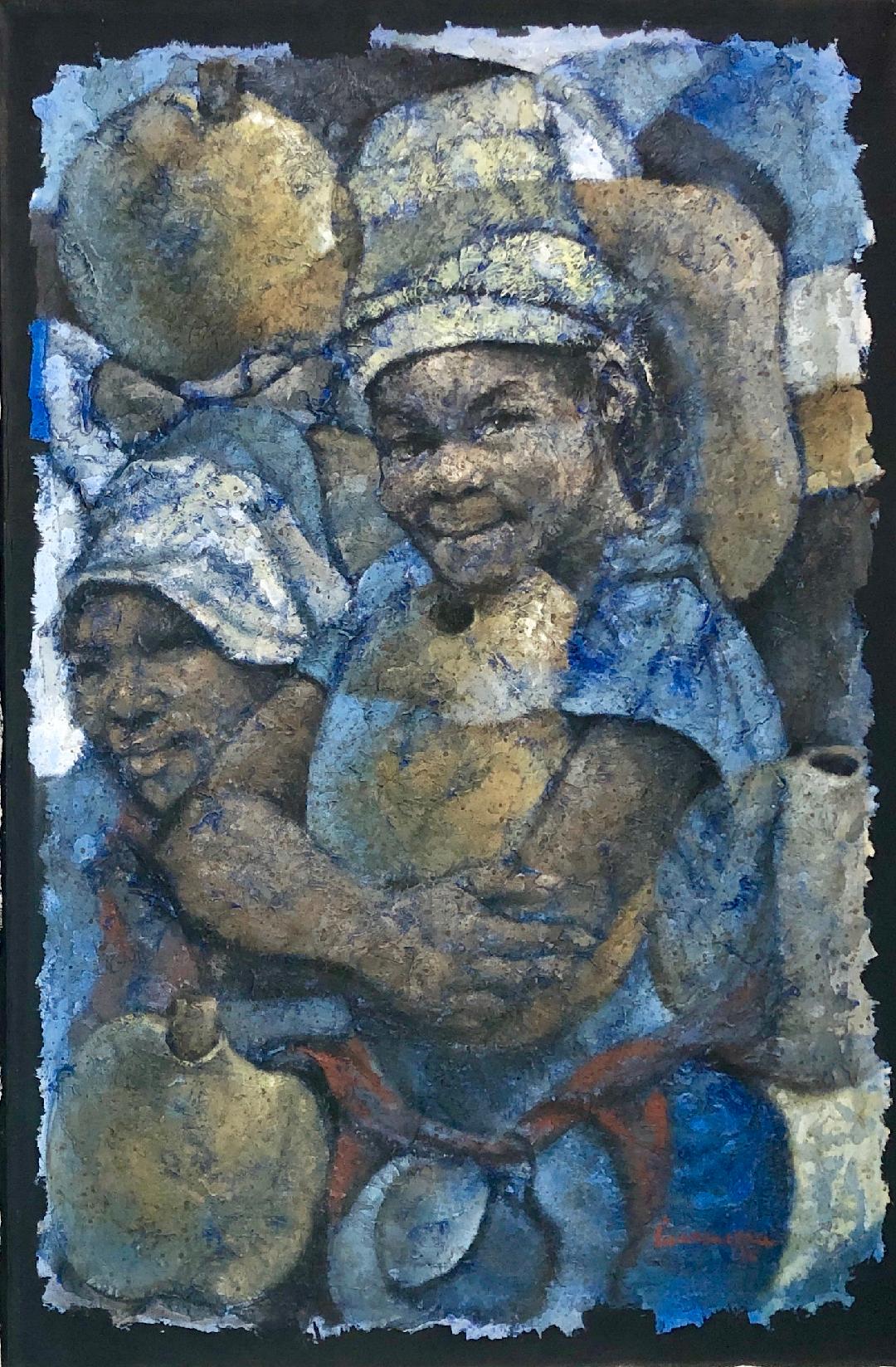 Lyonel Laurenceau 36"x24" Sin título 1979 Acrílico sobre lienzo #6-3-96MFN