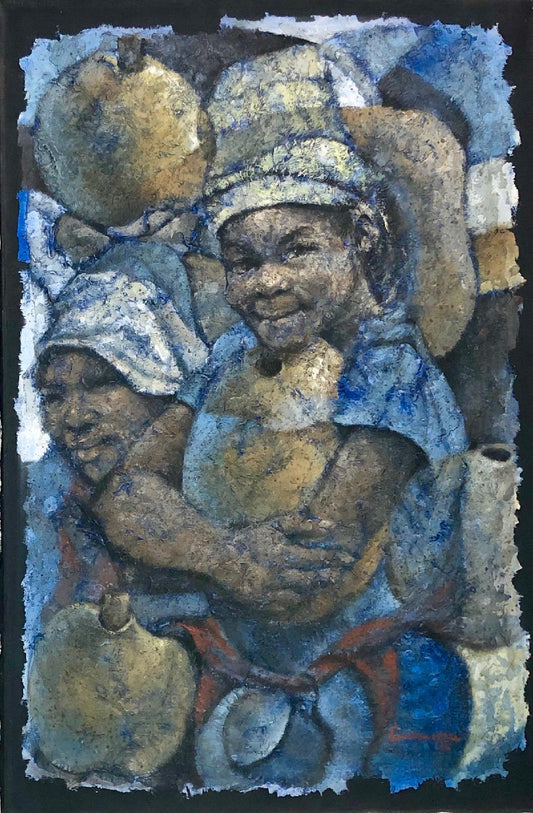 Lyonel Laurenceau 36"x24" Sin título 1979 Acrílico sobre lienzo #6-3-96MFN