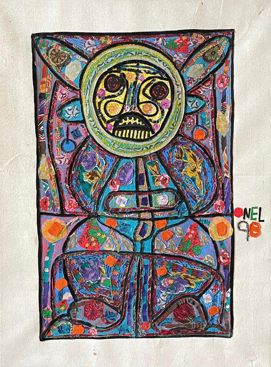 Onel (Lionel Paul) 28"x20" Spirit/Loa 1998 Técnica mixta #1MFN